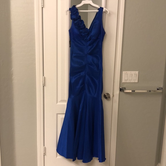 Royal Blue brides maid gown woman’s large - Picture 2 of 5